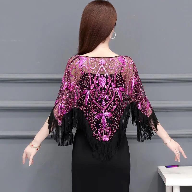 Áo Thường Ngày Kim Sa Lấp Lánh Hàng Mới Về, Dành Cho Nữ, Khăn Choàng, Ren Lưới, Áo Cardigan, Mỏng Và Dễ Phối Đồ, Áo Nắm, Áo Choàng Cổ Điển Thanh Lịch, Đồ Trang Trí, Thích Hợp Cho Váy Dạ Hội, Bolero, Nữ, # 88 2