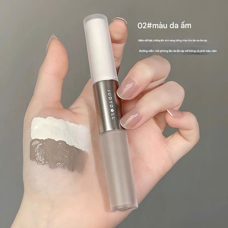 JUDYDOLl-Bút tạo khối highlight 2 đầu dạng kem thiết kế nhỏ gọn tiện lợi Cosmetic Nữ
