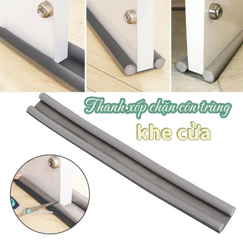  Thanh Nẹp Xốp Chặn Khe Cửa - Ron Đệm Cửa - Chống Ồn Chống Thoát Hơi Máy Lạnh Chống Bụi Ngăn Côn Trùng Chống Kẹt Tay 