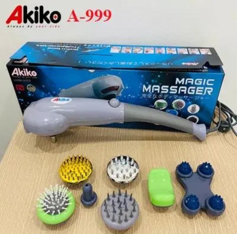 Máy massage cầm tay 7 đầu Akiko A-999 công nghệ Nhật, siêu mạnh