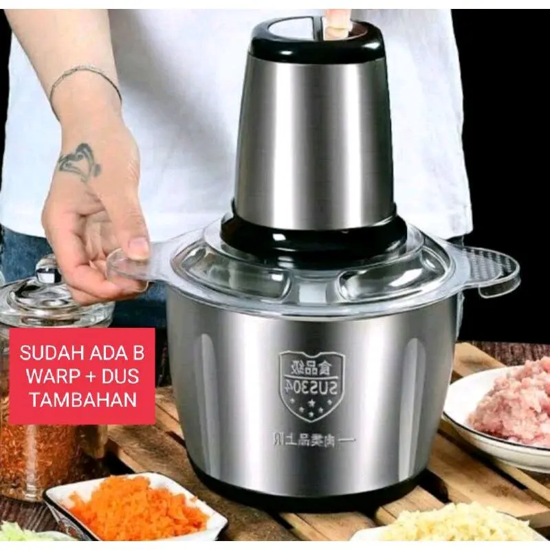 Blender Daging Stainless Steel 2 Liter Meat Grinder / Blender Daging Kapsul Capsule 1