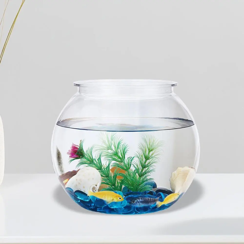 Bể cá Nhỏ trong suốt, Thích hợp cho cá Nhỏ, Bể cá cho đồ trang trí gia đình, Bình hoa bát cá, Bàn cho văn phòng, Đá cây