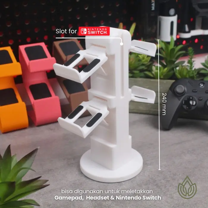 Tower Stand Kontroler Universal Solutive untuk Xbox, Playstation, Gamepad, dan Nintendo Switch Black Blue Controller gamepad  murah Red White 2