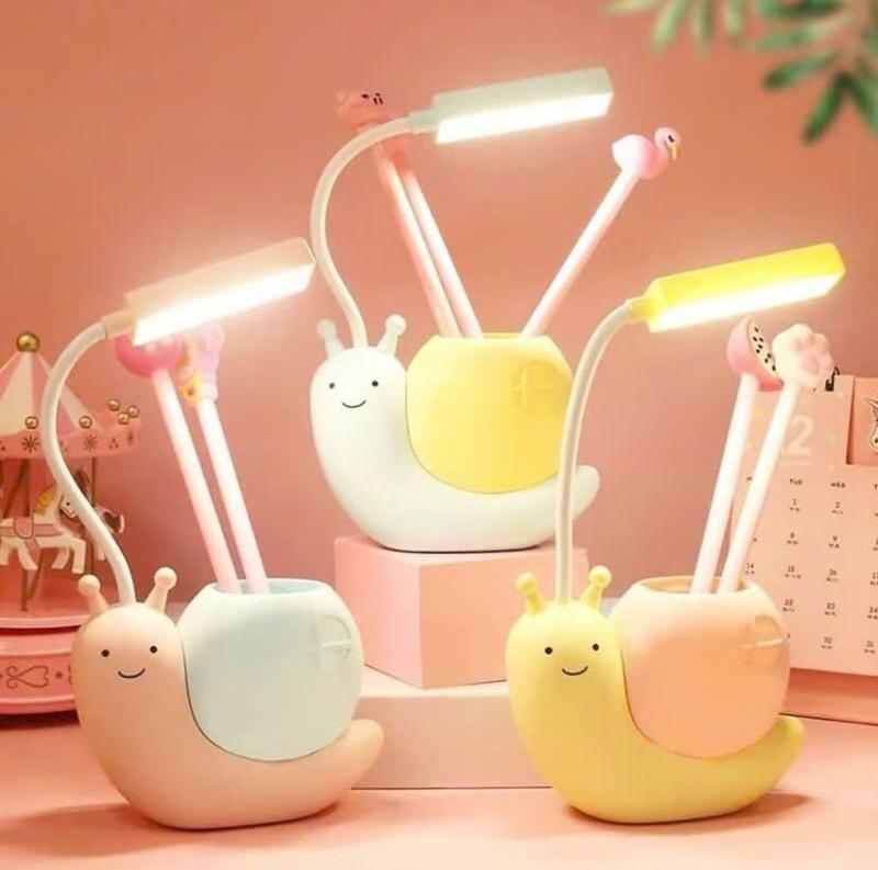 Đèn Bàn Học Ốc Sên Tích Điên, Chống Mỏi Mắt, Chống Cận Dễ Thương ,Đèn Led Có Hộp Đựng Bút Rất Tiện Lợi 1
