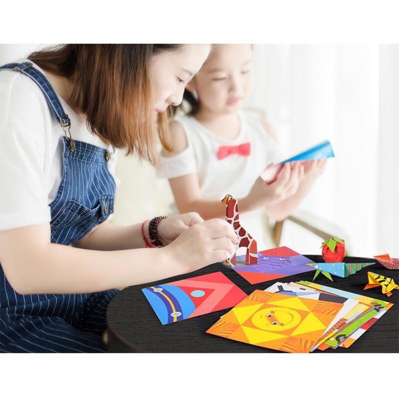Kids Educational 54Pages 3D Cartoon Animal Origami DIY Paper Arts Crafts Handmade Baby Early Learning Toys 1