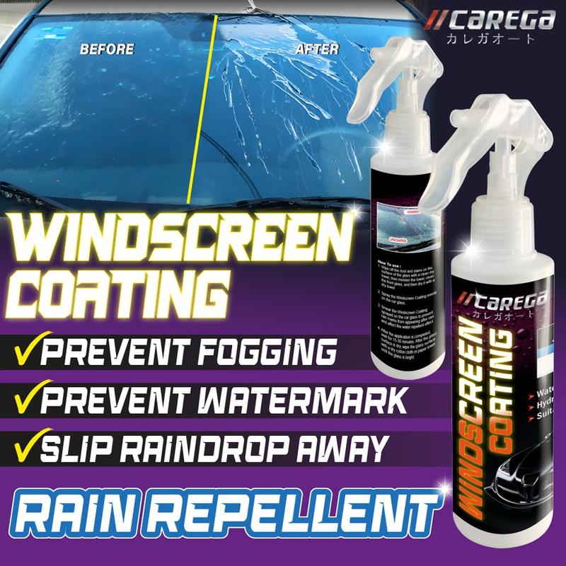 CAREGA Windscreen Coating Anti Rain Mist Coating Windscreen Repellent ...