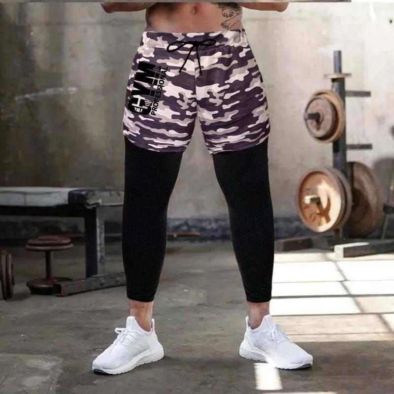 Quần đùi Tập Gym 2 Lớp Form Dài Quần Legging Nam có Túi Trong Thể Thao Cao Cấp 0