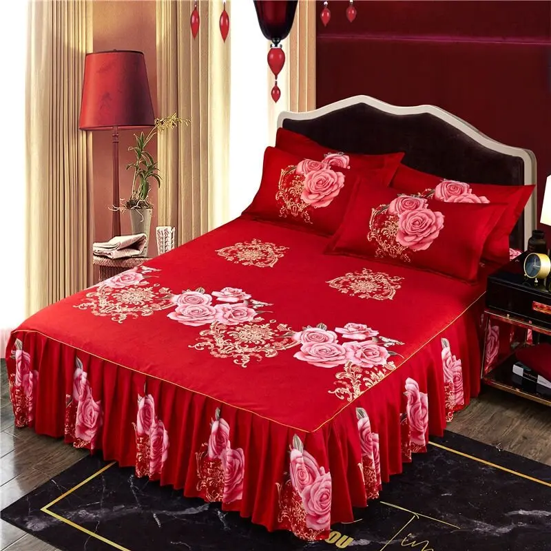 The big red Simmons Bed Skirt Skirt Bedsheet Queen Size /King /Single Fitted Bedsheet