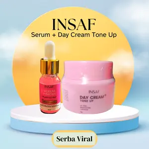 Insaf Bundle Serum Pinkish Glow + Day Cream Tone Up ORI & BPOM Ready stock Aman bumil & Busui