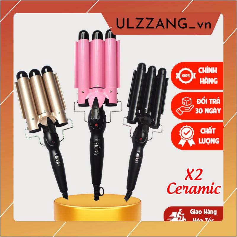 Máy uốn tóc máy dập tóc 3 trục máy làm tóc xoăn sóng nước điều chỉnh nhiệt độ chuẩn salon