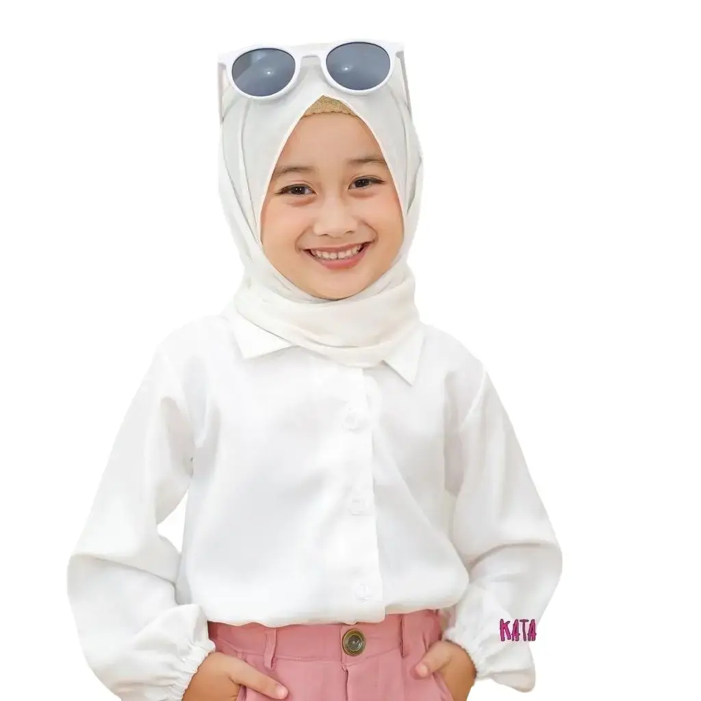 Kemeja Atasan putih anak Bayi permpuan kekinian 1-12 tahun Fashion Blouse Anak Perempuan