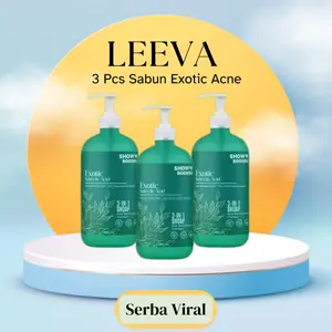 Bundling 3pcs Leeva Sabun Mandi Exotic Acne Cair 250ml Mengatasi Kulit Jerawat Sensitif