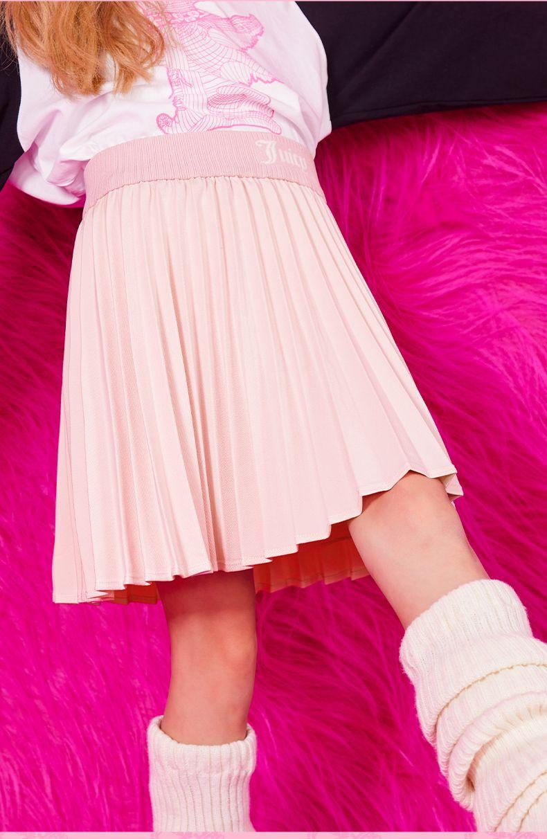 Product Introduction of 2025 Juicy Couture Kids Orange Children's Sports Pleated Skirt Stylish Half Skirt for Older Kids Parent-Child Outfit 11