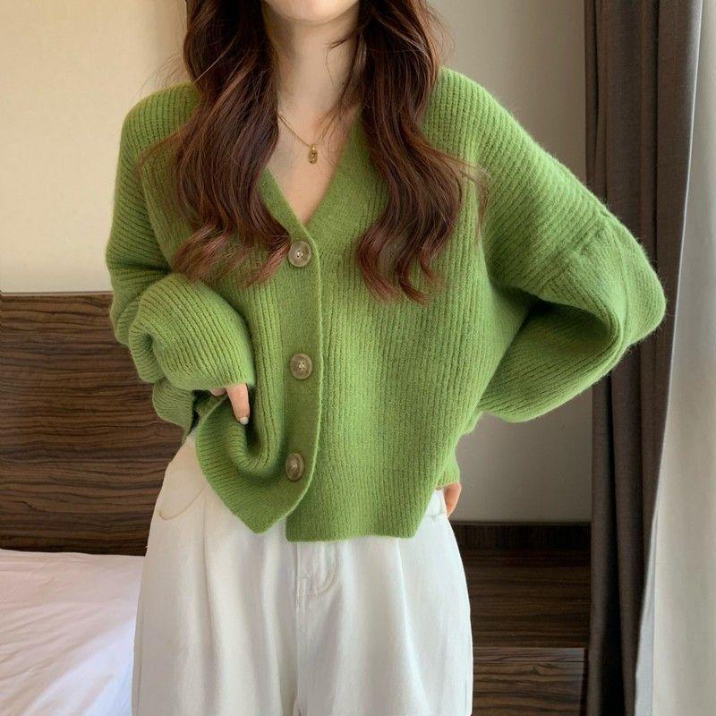 Product Introduction of Áo Cardigan Len, Cổ Chữ V, Dáng Rộng Rãi Và Phong Cách Lười Biếng, Dài Tay, Áo Len Mùa Thu, Áo Khoác Nữ, Hàng Mới Về Thu Đông 2024 Top Women 15