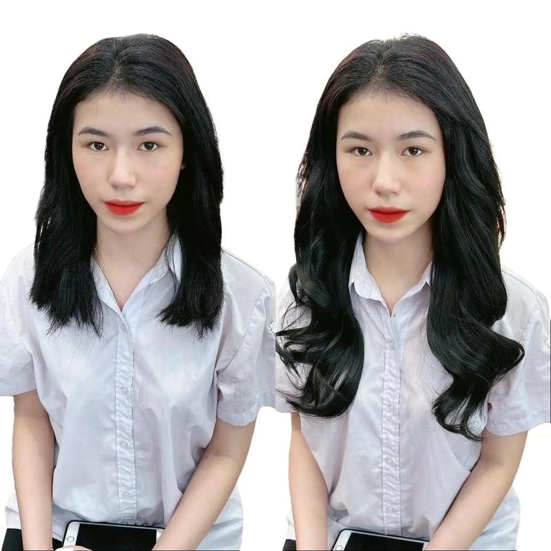 <HOT>  tóc giả set 6 phím 40cm 6P xoăn ( cao cấp)