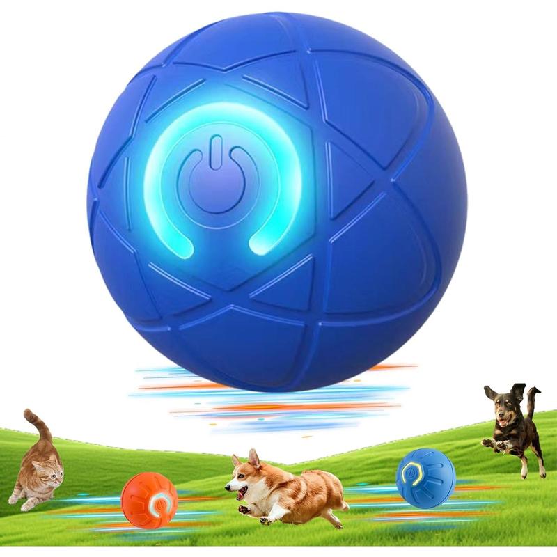 Shaky Ball Toy For Dogs - Automatic Moving Vibrating Interactive Dog Ball 2-Pack (Orange+Blue) LED Dog Ball Shaky Ball Toy For Dogs - Automatic Moving Vibrating Interactive Dog Ball 2-Pack (Orange+Blue) LED Dog Ball