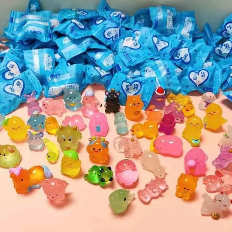Set 50 túi mù mix ngẫu nhiên mini 2 - 3cm - túi nhân phẩm mix Vỏ Sò, Con Thú, Động Vật mini phát sáng hot trend tiktok douyin Decor phòng. 3