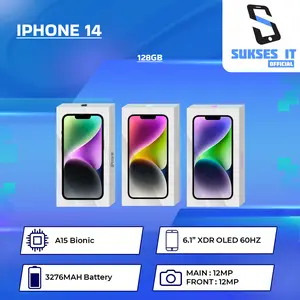 IPHONE14 6GB 128GB A15 BIONIC GARANSI RESMI INDONESIA