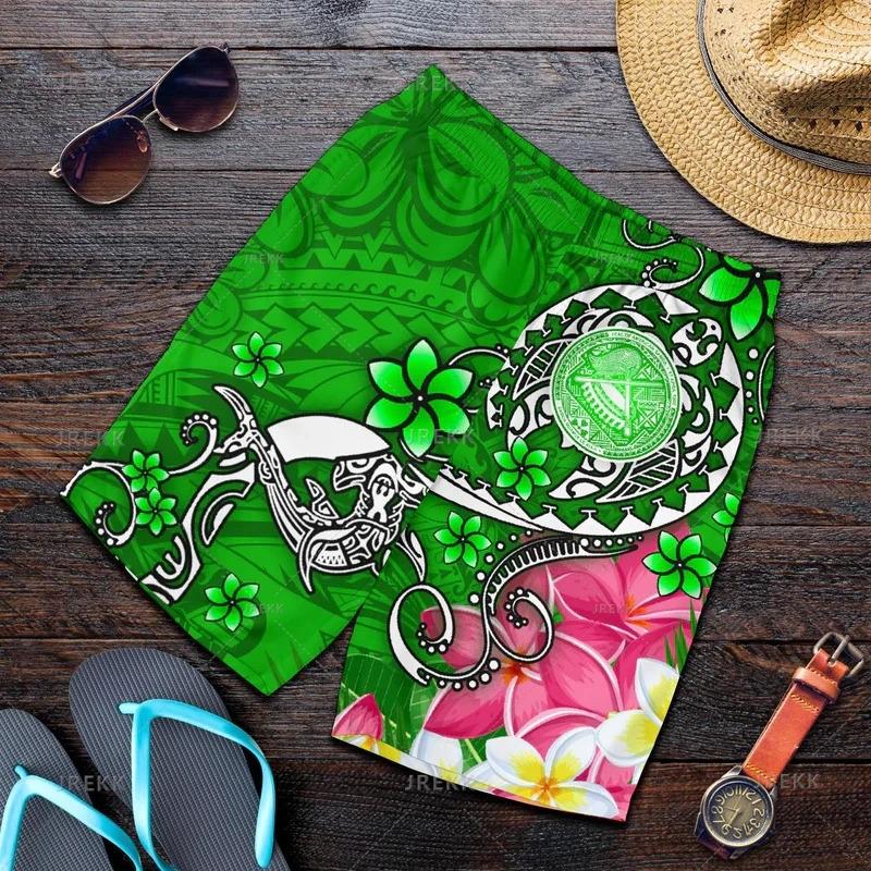 Vintage 3D Printed Samoa Emblem Beach Shorts Fashion Streetwear Board Shorts Unisex Cool Swimming Shorts Men Swimming Trunks 5