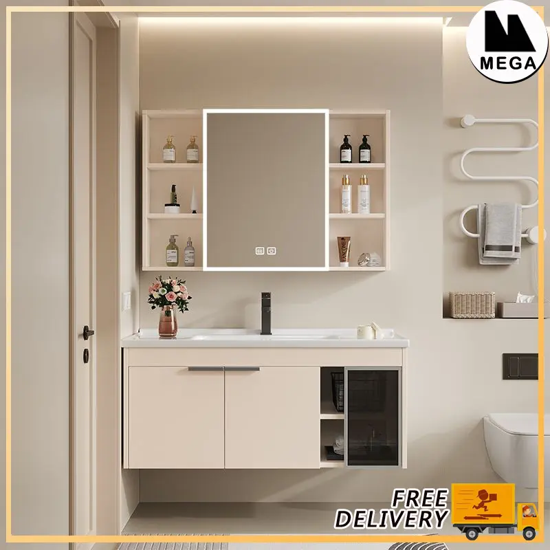 Luxury Bathroom Cabinet Bathroom Mirror Cabinet Toilet Cabinet Smart Mirror Cabinet Large Capacity Bathroom Storage Cabinet