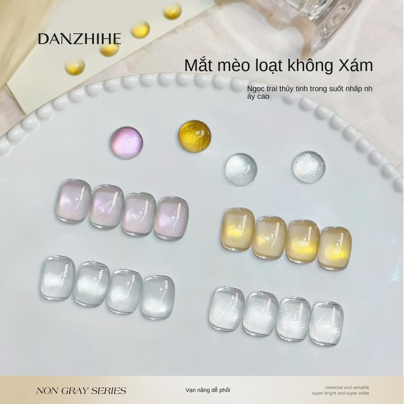  DANZHIHE  Sơn Móng Tay Pha Lê Đa Năng,Dòng Không Xám Mắt Mèo Độ Bóng Cao Trong Mờ Không Đen Bột Nam Châm Tốt Thích Hợp Cho Mọi Dịp 