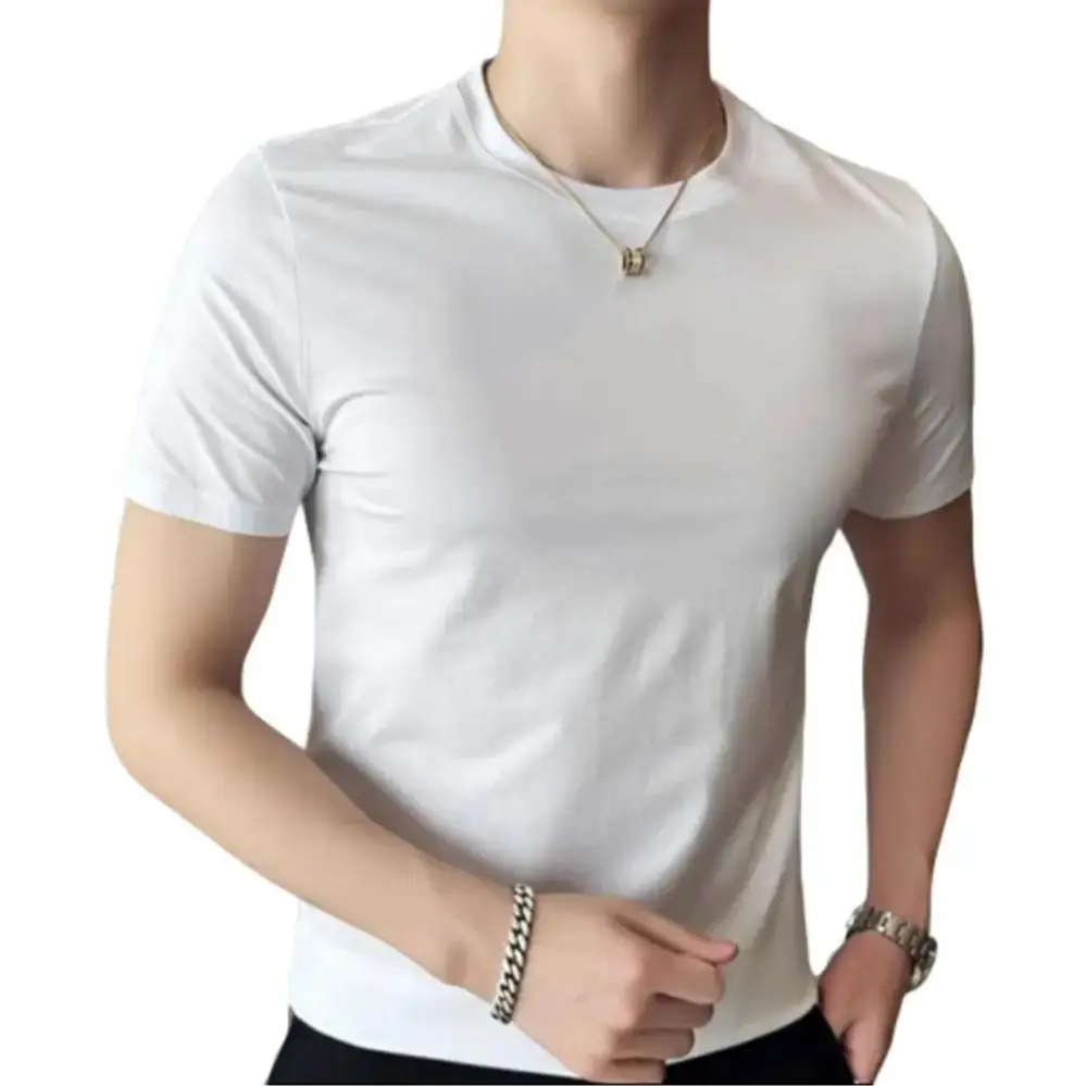 Áo Thun Nam Trơn Cotton Chính Hãng Tay Ngắn Cotton Cổ tròn 2025 Menswear