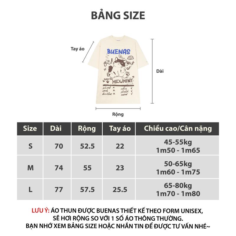 Product Introduction of Áo thun local brand tay lỡ form oversize unisex cho nam nữ BUENAS - SWT79 0