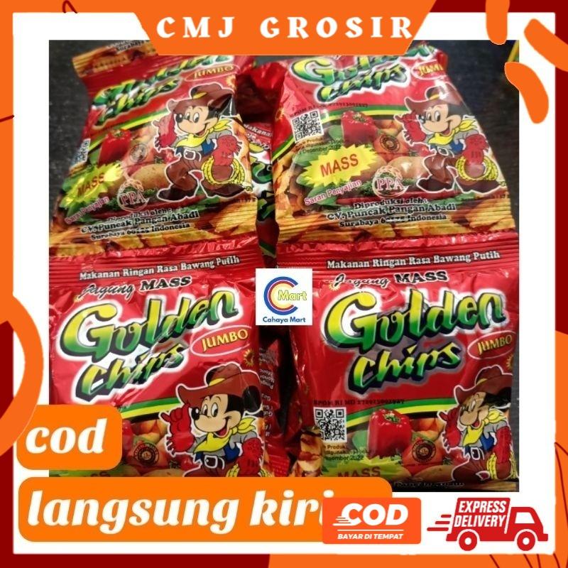 SNACK JADUL POTATO CHIPS GOLDEN CHIPS 1 RENCENG ISI 10 PCS 0