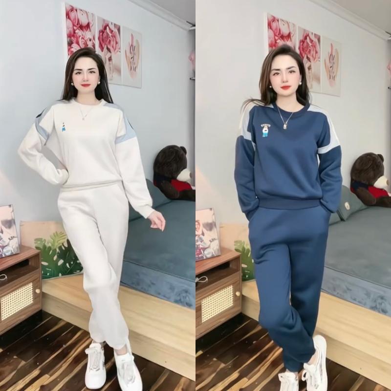 [SEO] Set bộ quần áo thể thao nữ chất vải nỉ bông mềm mịn ấm áp. Hậu store Sport Women Đồng