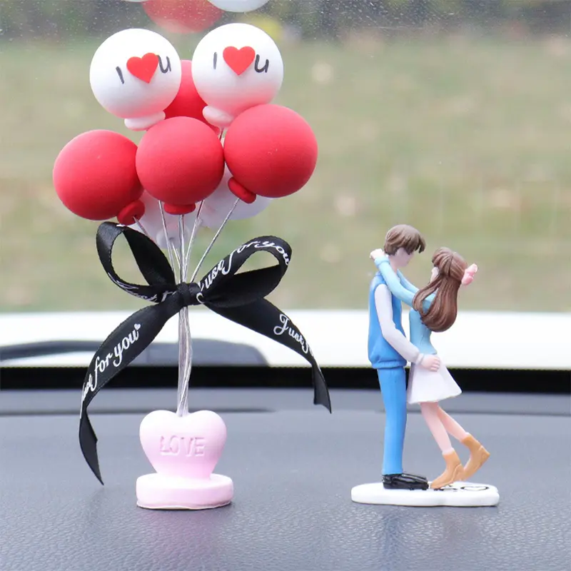 Búp Bê Bảng Điều Khiển Ô Tô, 2 Cái / Bộ, Đồ Trang Trí Nhà Balloon Pha Lê Cặp Đôi Sáng Tạo, Với Ghế Dài, Phụ Kiện Nội Thất Ô Tô, Thích Hợp Làm Quà Tặng Cho Bé Gái Và Phụ Nữ, Mặt Hàng # 469410 3