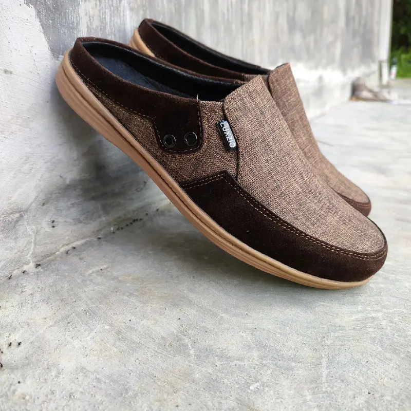 Sendal selop Bustong  Pria Slip On Kasual Sintetis Premium 3