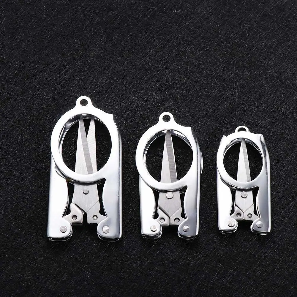 Portable Stainless Steel Foldable Scissors Compact Pocket Scissor Mini Mini Scissors Travel