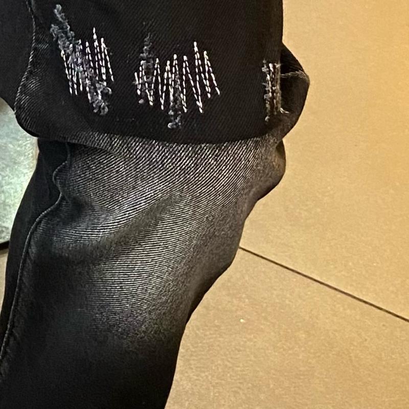 Quần suông nam rách vẩy sơn chất dày dặn không bị co giãn Menswear 4