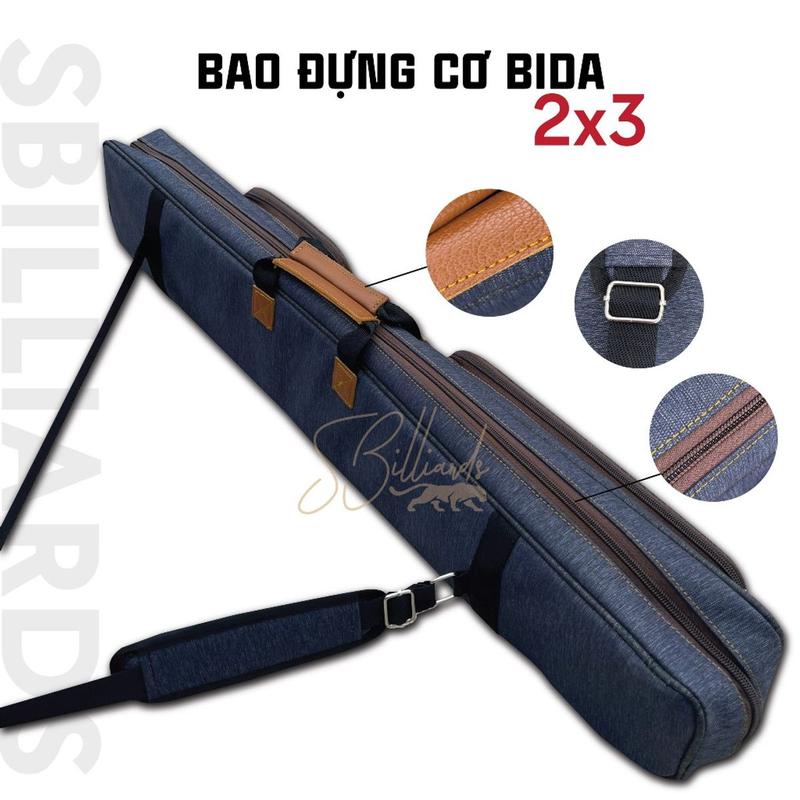 Bao đựnġ cơ bida 2x3 và bao đựng cơ 3x4 . Bao vải, Bao da cao cấp đựnġ cơ bida. Đựng 2-3 ngọn, 3-4 chuôi. Sport 1