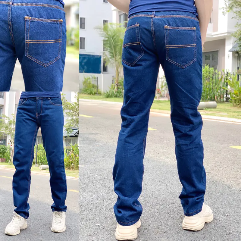 [KHÔNG COMBO, KHÔNG TẶNG KÈM] Quần Jean Nam Ống suông 03 màu cơ bản vải Jean Cotton mềm mịn không co giãn 3
