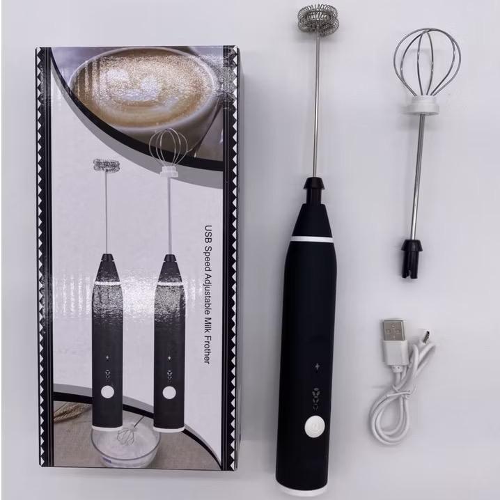 Máy tạo bọt cafe, máy đánh trứng cầm tay mini cầm tay sạc USB-Máy đánh trứng cầm tay 3 tốc độ sử dụng sạc pin