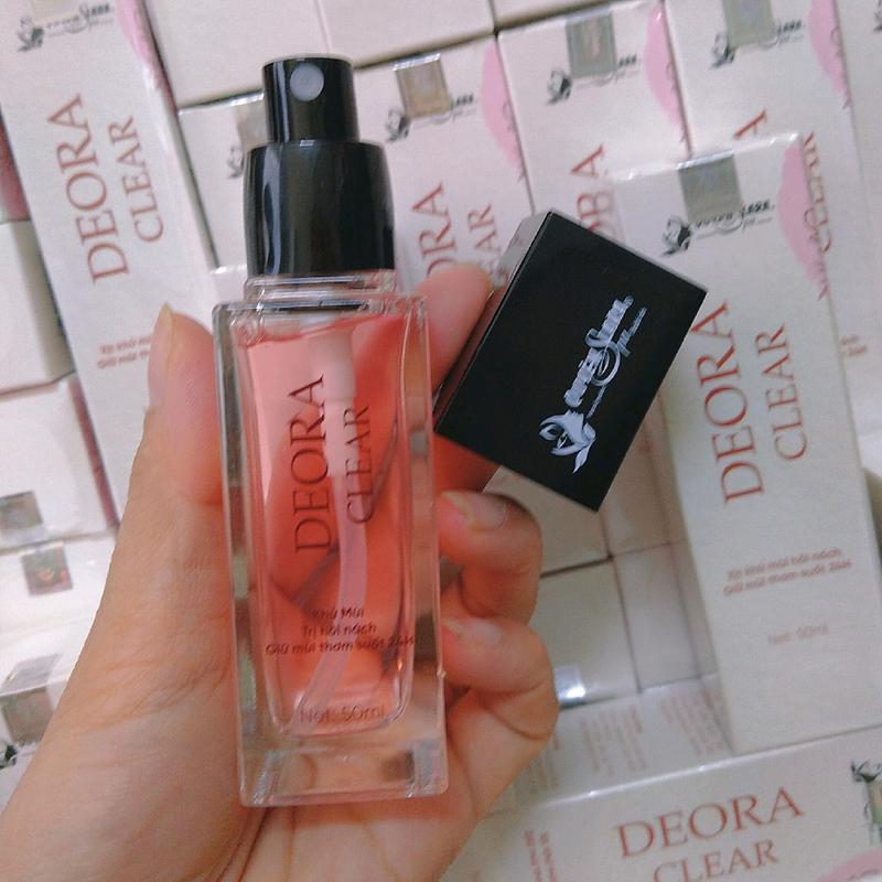 Chai xịt nách DEORA CLEAR hương nước hoa Quyên lara 50 ml Có hoa