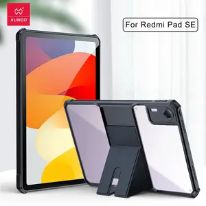 XUNDD untuk xiaomi Redmi Pad SE Casing Tablet Pelindung Transparan / Slim Clear Protective Back Cover / Soft TPU Edge Bumper / Support Pencil Charging / Screen Protector