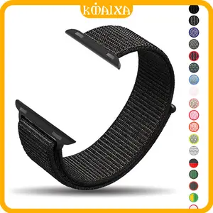 Nylon Loop Band for Tali Jam Tangan Smartwatch Apple Watch Series 11 10 9 8 7 6 5 4 3 SE Ultra 3 2 49mm IWatch 46mm 44mm 40mm 45mm 41mm 42mm Soft Sport Strap Bracelet Accessories for I8 S10 S8 S9 Pro Max T900 T800 Ultra 8 MAX 9 PRO S20 T500