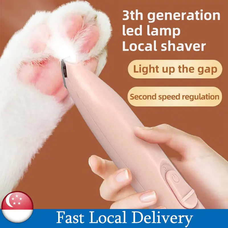【SG STOCK】Dog and Cat Foot Trimmer Electric Cat Shearing Machine Pet Paw Hair Clipper Shaver Grooming Machine
