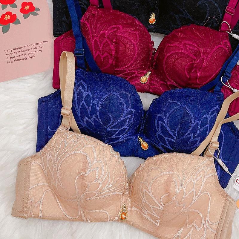  Set 3 áo ren thái cao cấp dày 4cm không gọng nâng nhiều Nữ Bra 