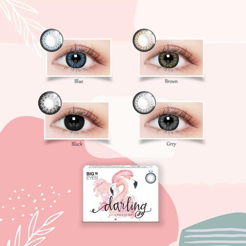 Softlens X2 DARLING 16 MM BIG EYES by EXOTICON / Softlen Soflen Warna Normal 0