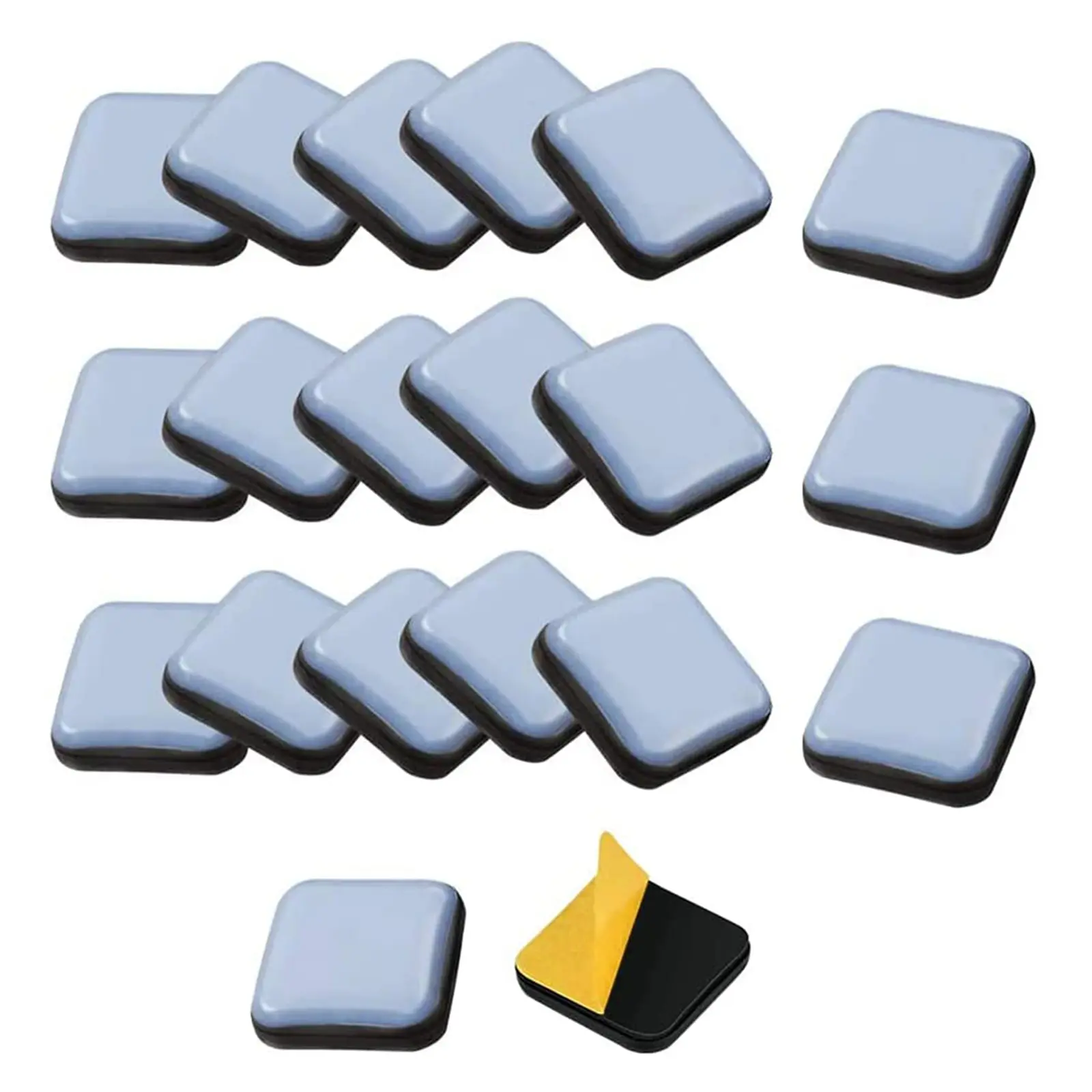 20 Pcs Square Furniture Moving Sliders Self Adhesive Furniture Glides Floor for Protection Pads for Hardwood Floors & Ca