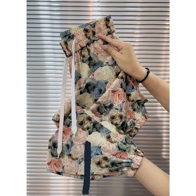 Product Introduction of Quần Mùa Hè, Quần Legging Lụa Lạnh Quần Hoa Mỏng Dáng Rộng Rãi Và Mỏng, Quần Thường Ngày Cho Nữ, Quần Cropped Xén, Quần Có Gân Mắt Cá Chân, Phong Cách Harem Women 6