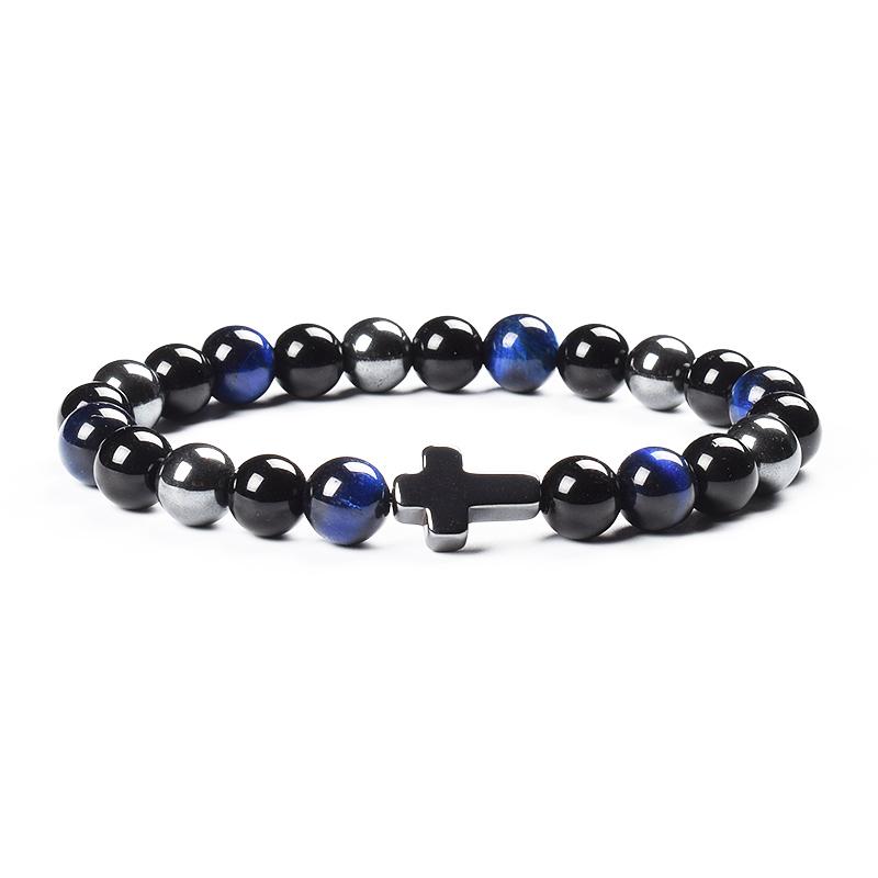 Product Introduction of Vòng Tay Bảo Vệ Ba Lần, Được Làm Bằng Hematite Tự Nhiên, Đá Mắt Hổ Đen Và Hạt Đá Mắt Hổ, Thích Hợp Cho Phụ Nữ Và Nam Giới, Vòng Tay Chéo, Mang Lại May Mắn, Hiệu Ứng Bó Sát 14