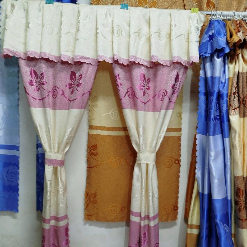 Rèm vải gấm thêu hoa 3D cho cửa sổ và cửa buồng phòng khách phòng ngủ