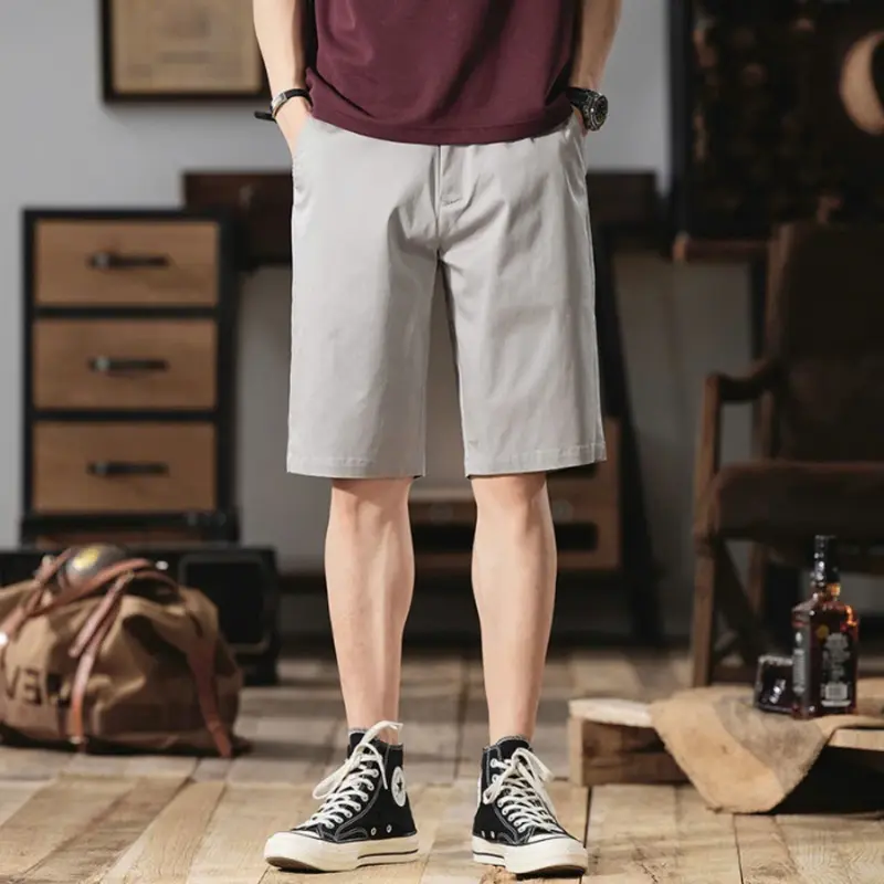Quần short Kaki Nam vải Cotton Chất Co Giãn mềm mịn thoáng mát mẫu mới 2024 1