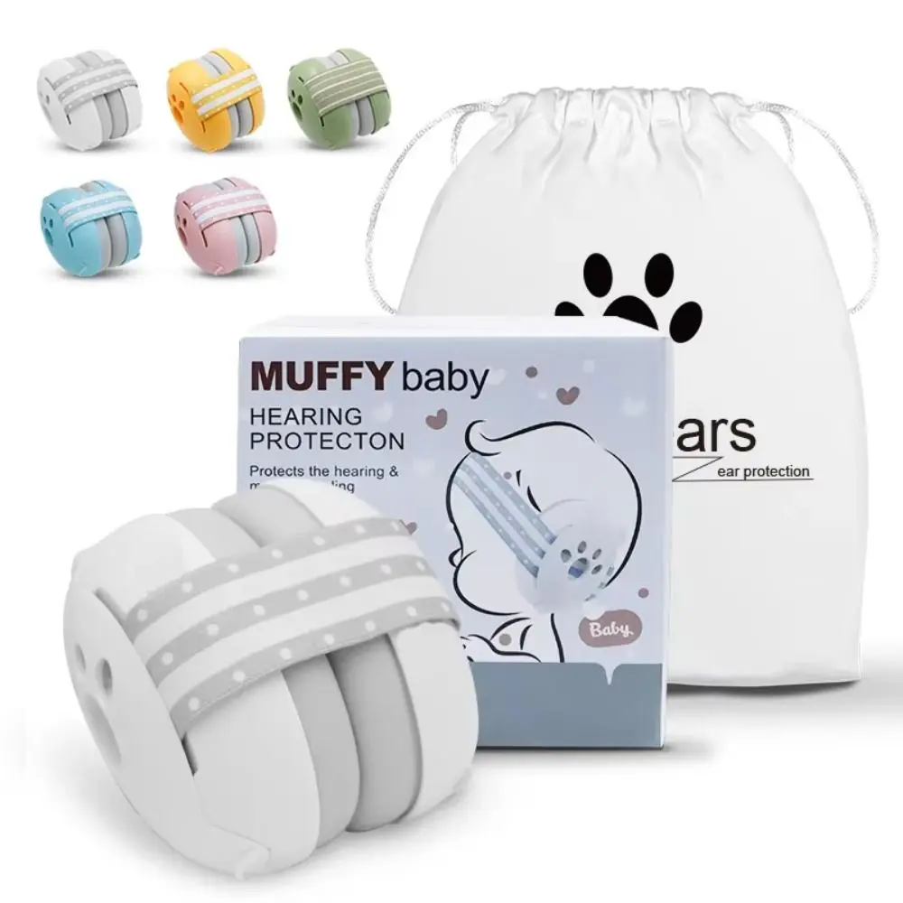 Comfortable Adjustable Baby Noise Reduction Earmuffs Hearing Protection with Elastic Headband Noise Cancelling Headphones ABS Improves Sleep Infant Ear Muffs for Babies and Toddlers