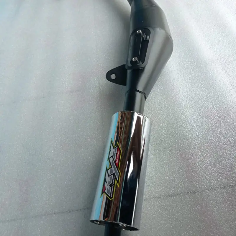 Knalpot Kyx Racing Fis R Force1 type Perut Pitam Tameng Ahm Mesin Motorcycle Logam 2