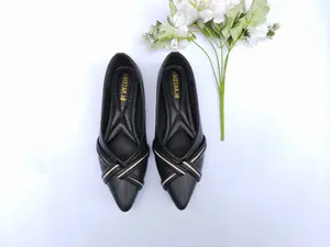 ANIZZAR.ID flatshoes wanita hitam terbaru karet bahan sintetis berkualitas premium